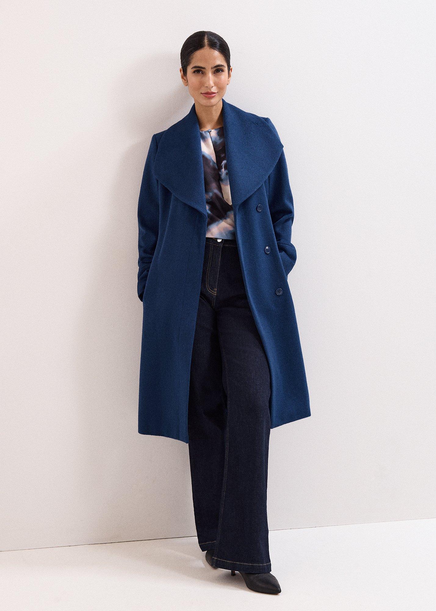 Petite Nicci Black Wool Smart Coat