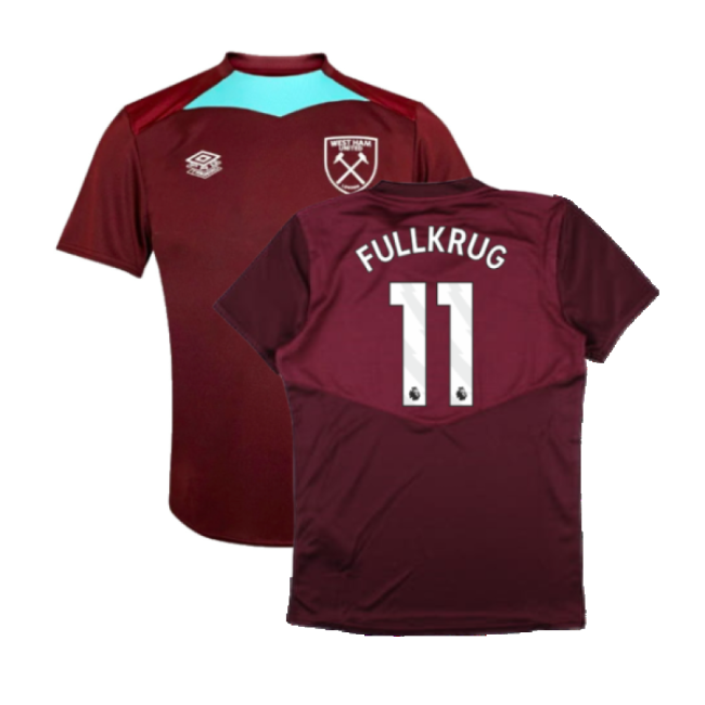 2024-2025 West Ham Practice Jersey (wine) - Kids (fullkrug 11)