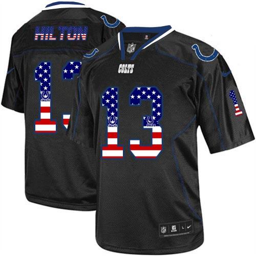 NFL I C Colts #13 T.Y. Hilton Black Elite Jersey - High Quality