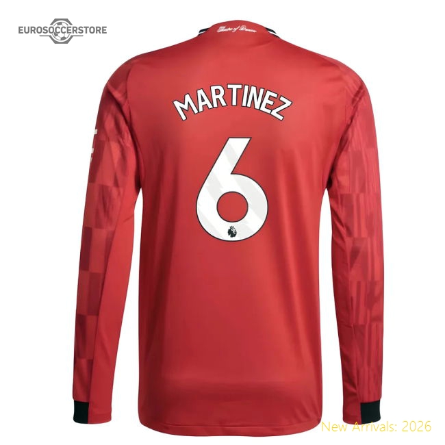 Superior 2025-2026 Man Utd Authentic Long Sleeve Home Shirt (martin