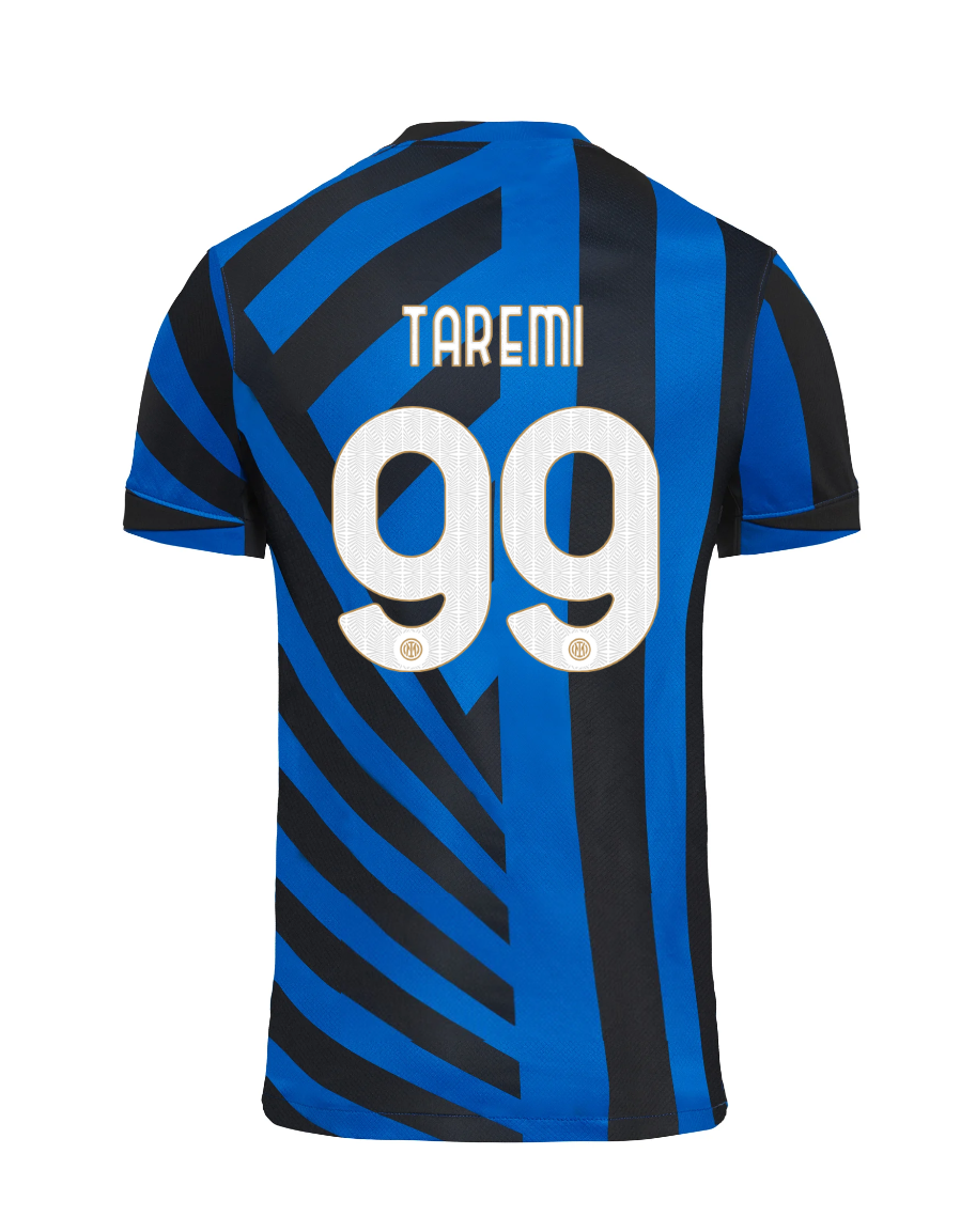 Inter Milan's 24-25 Home Jersey featuring TAREMI 99