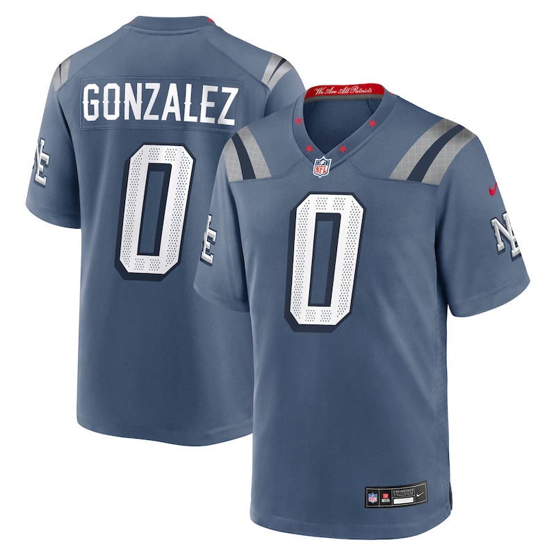 None Christian Gonzalez Champion NE Patriots Professional Jersey