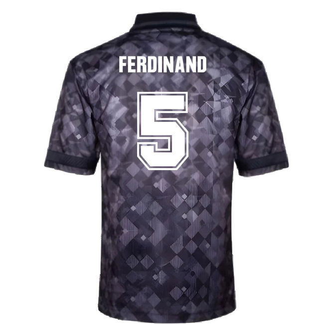 Ferdinand 5 Genuine 1990-1991 England EURO Home Jersey