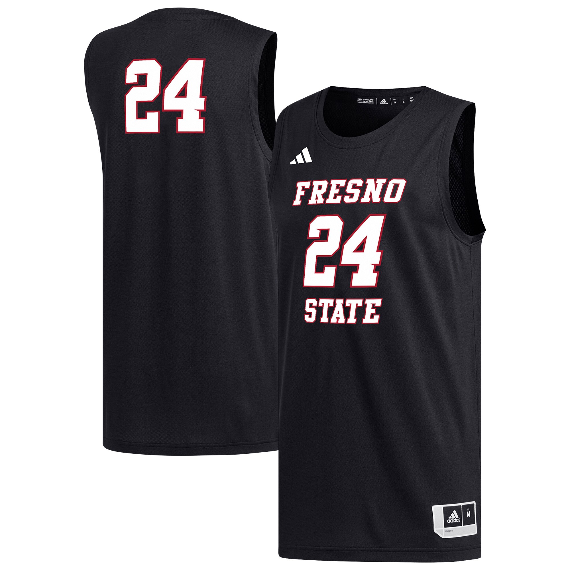 [DDG] Fresno State Bulldogs Replica Basketball Jersey - Black