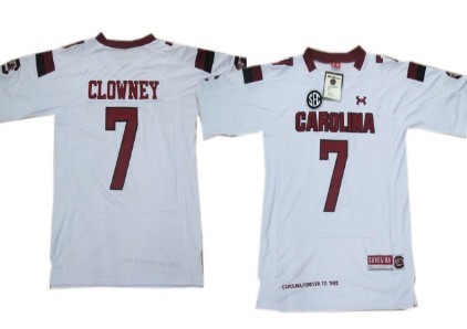 Men's None #7 Jadeveon Clowney White 2013 official home jersey Jersey