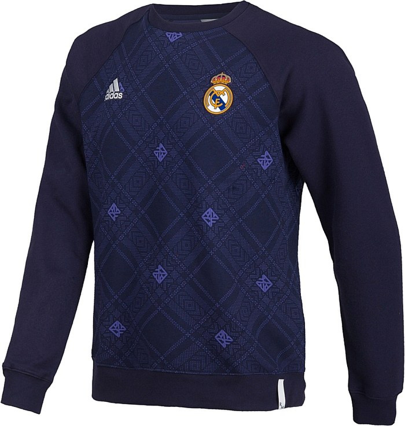 Moisture Wicking 13-14 Real Madrid Navy Pattern Sweatshirt
