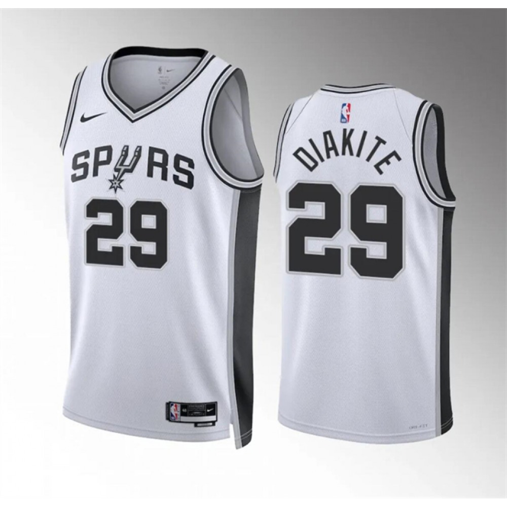 Collector's Item Premium Men's SAS #29 Mamadi White Basketball Jersey