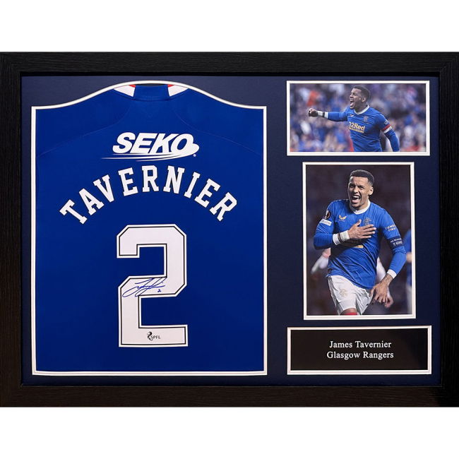 Replica 2025-2026 Rangers Shirt Framed With Collector's Item Design