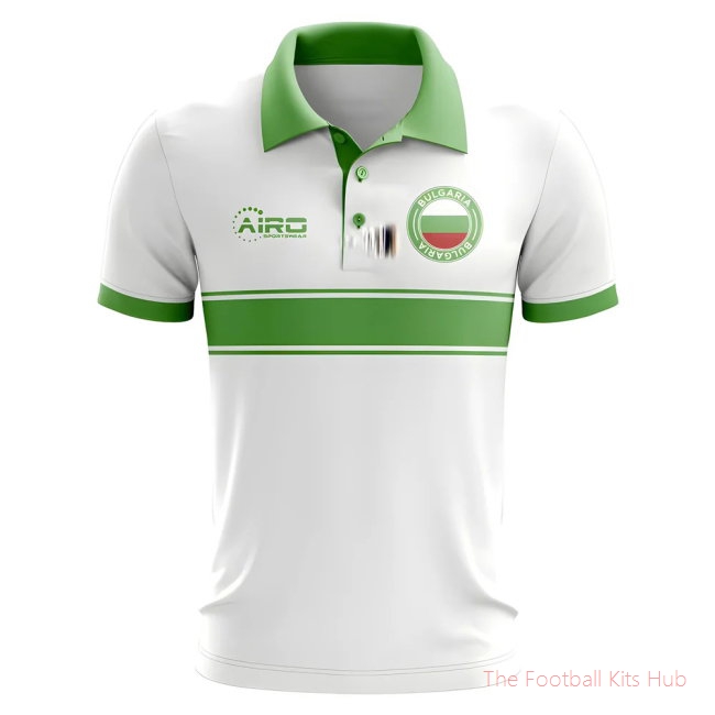 Bulgaria Concept Stripe Polo Shirt (White)