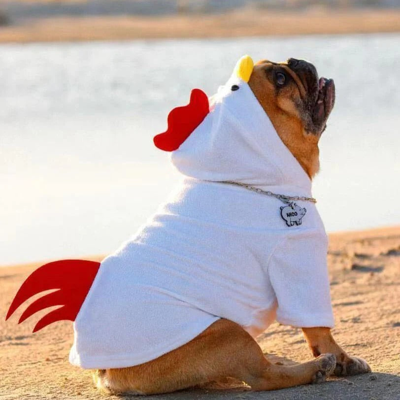 French Bulldog Chickruff Frenchie Rooster Hoodie Costume – Halloween