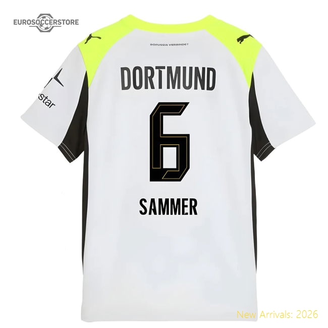 2025-2026 Borussia Dortmund Away Shirt (kids) (sammer 6) - Affordable