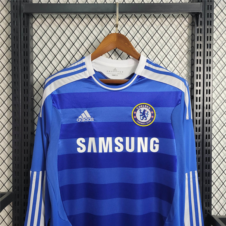 Quick Dry Chelsea 1112 Home Retro Football Shirt - Long Sleeve