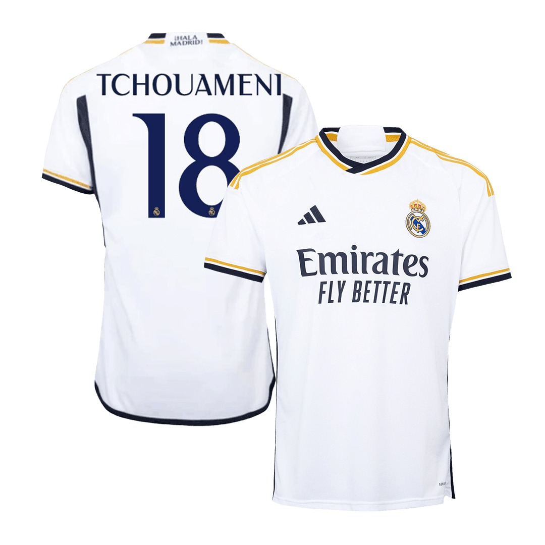 Real Madrid 2324 Home Soccer Jersey Football Shirt TCHOUAMENI 18 -