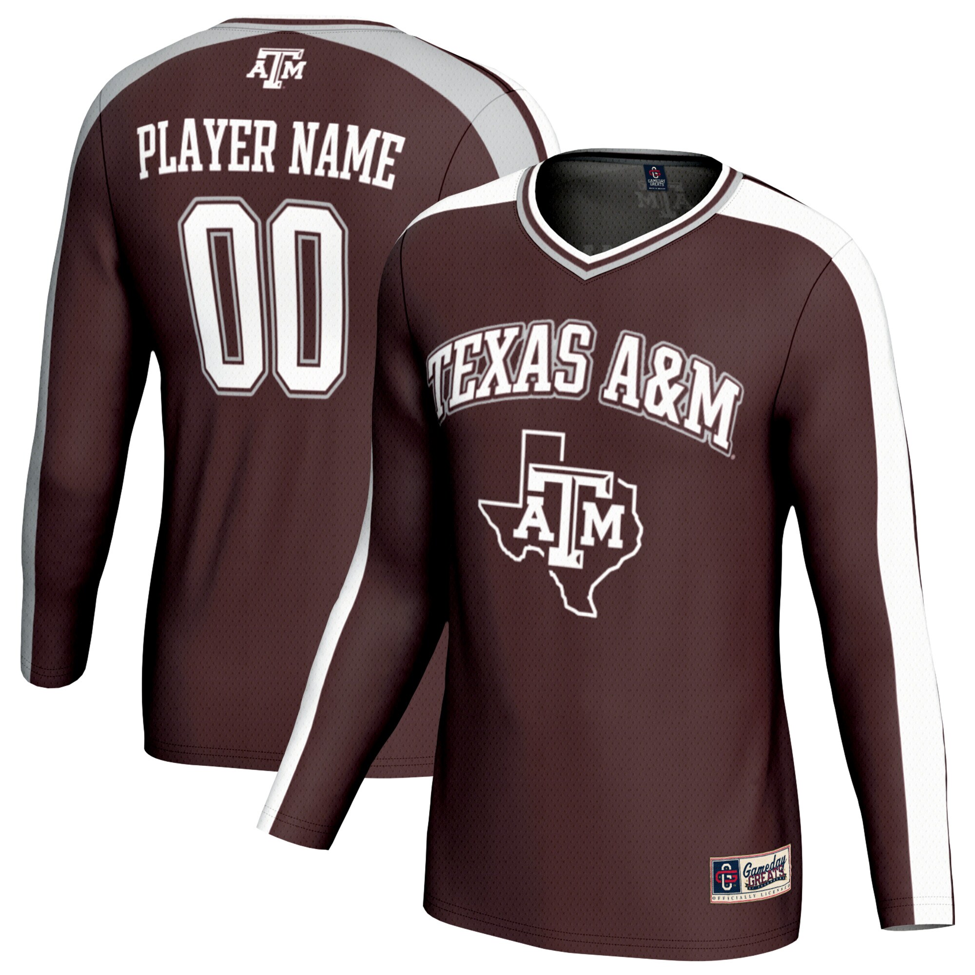 [DDG] Texas A&M Aggies GameDay Greats Unisex NIL Pick-A-Player Collegiate Women's Volleyball Lightweight Fashion Jersey - Maroon