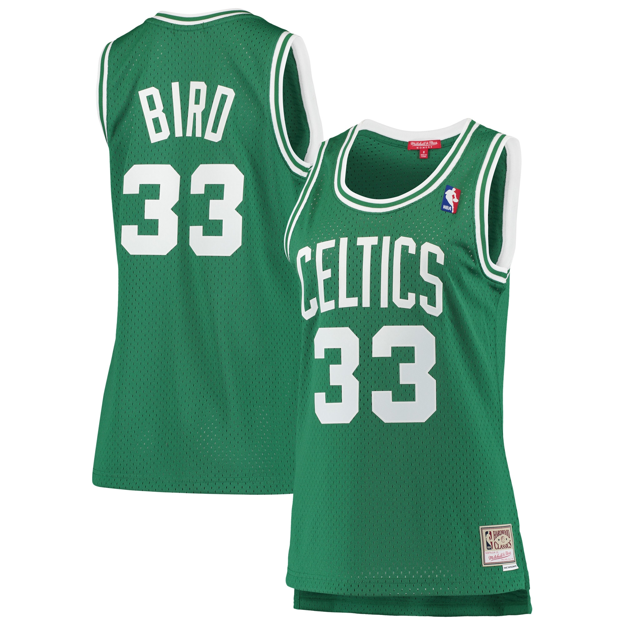 [SJH] Youth Larry Bird Boston Celtics Women's 1985-86 Hardwood Classics Swingman Jersey - Kelly Green