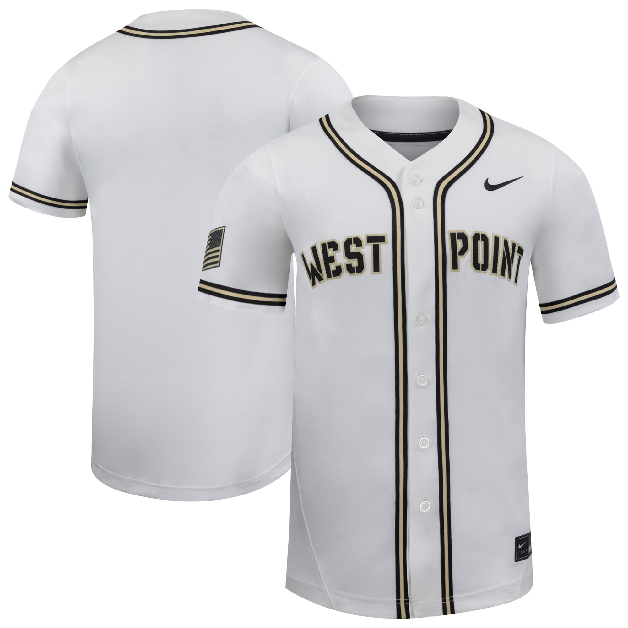 Army Black Knights Nike Replica Baseball Jersey - White