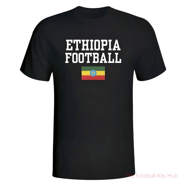 Men Ethiopia Football T-Shirt - Black