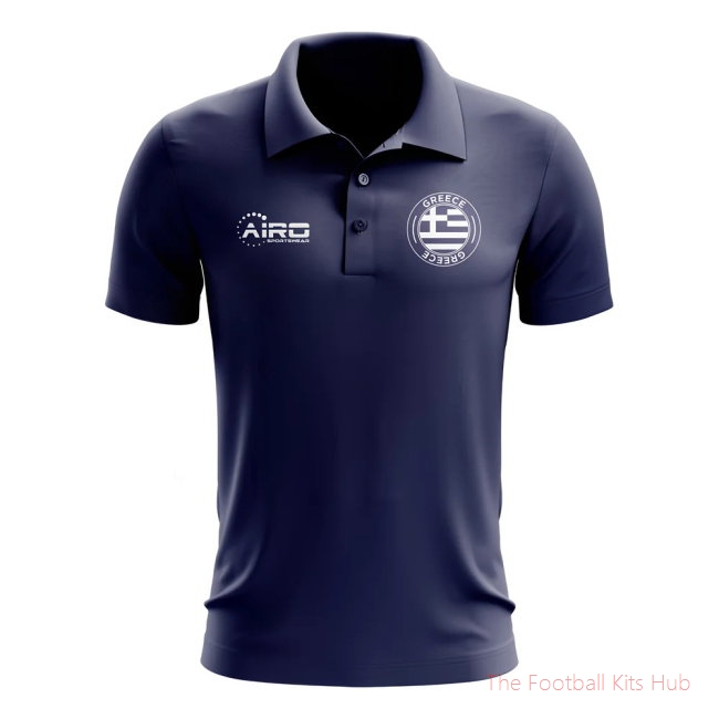 Men Greece Football Polo Shirt (Navy) UEFA Euro