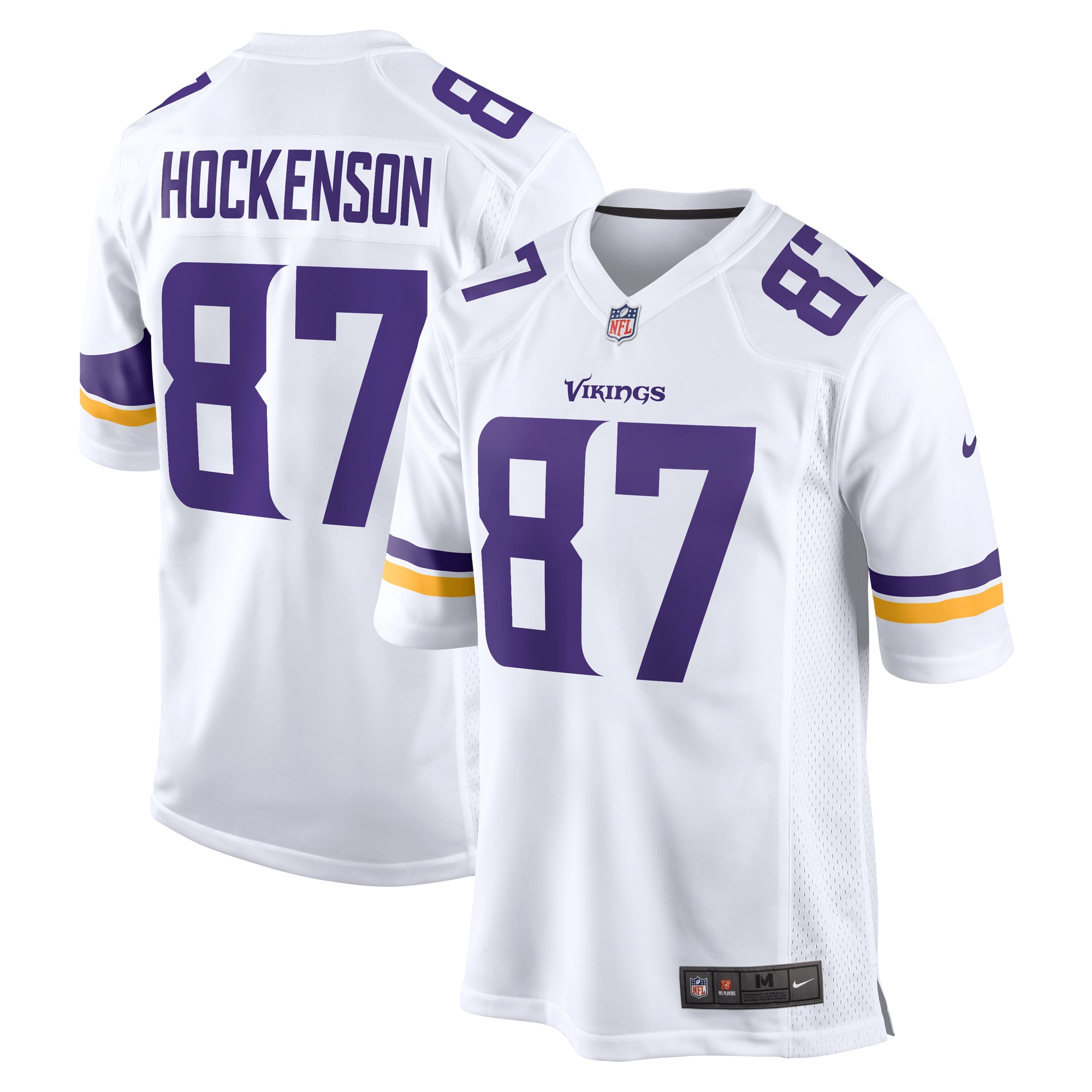 [SJH] T.J. Hockenson Minnesota Vikings Game Player Jersey - White