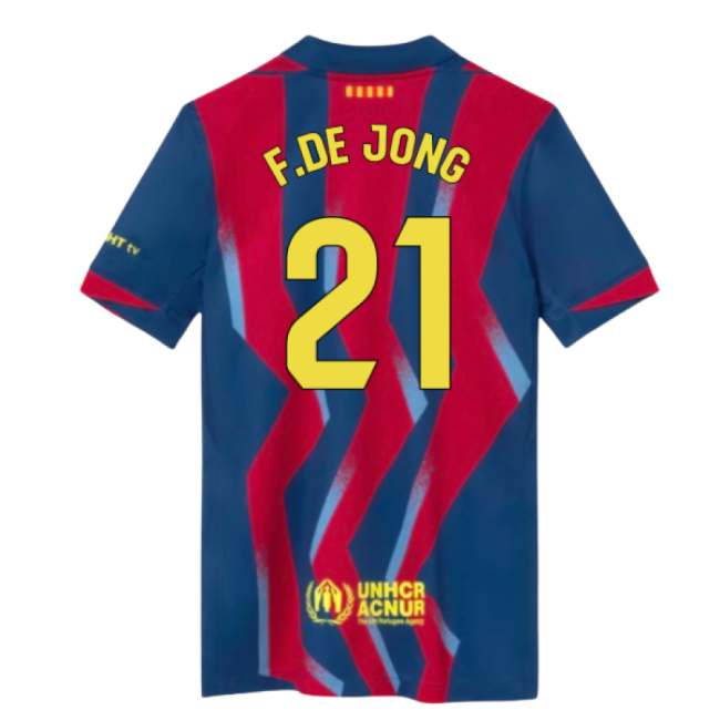 Barcelona Football F.de Jong Home Elite Jersey Adidas Climacool