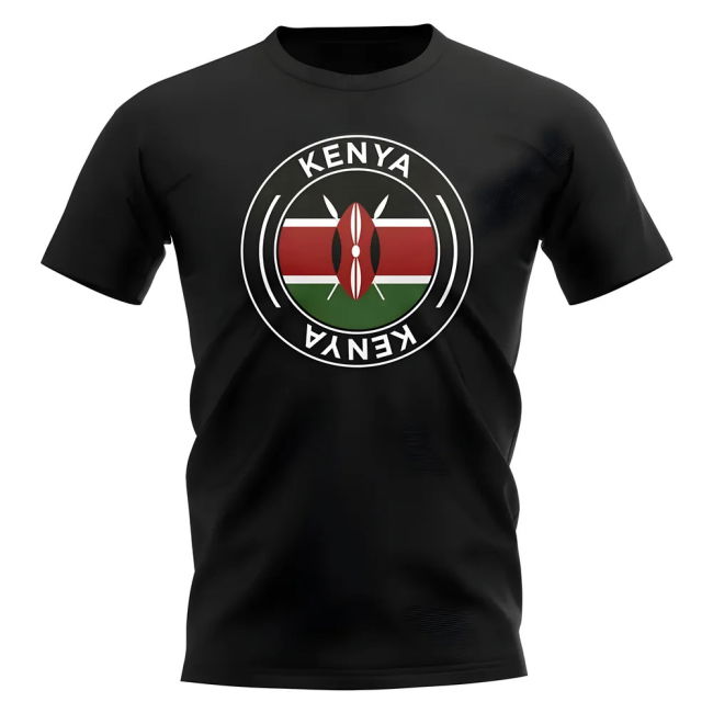 Kenya Football Badge T-Shirt (Black)