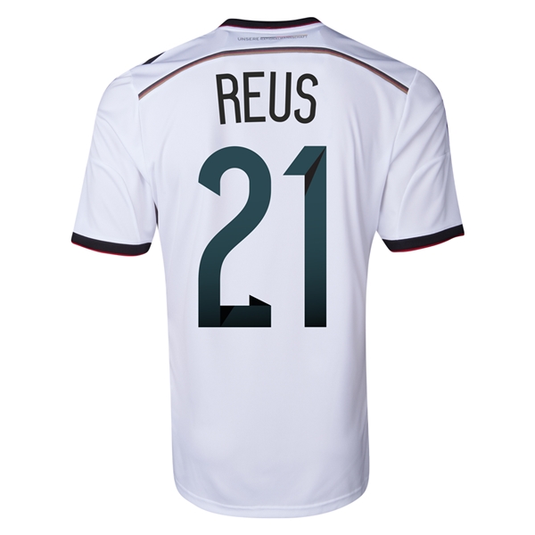 2014 Germany 21 REUS Home White Soccer Jersey Shirt - Official