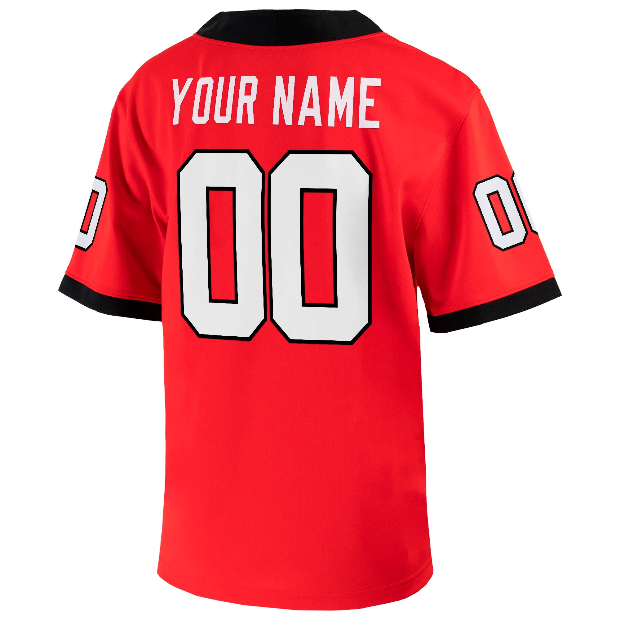 Georgia Bulldogs Youth Custom Football Game Jersey?�C Red