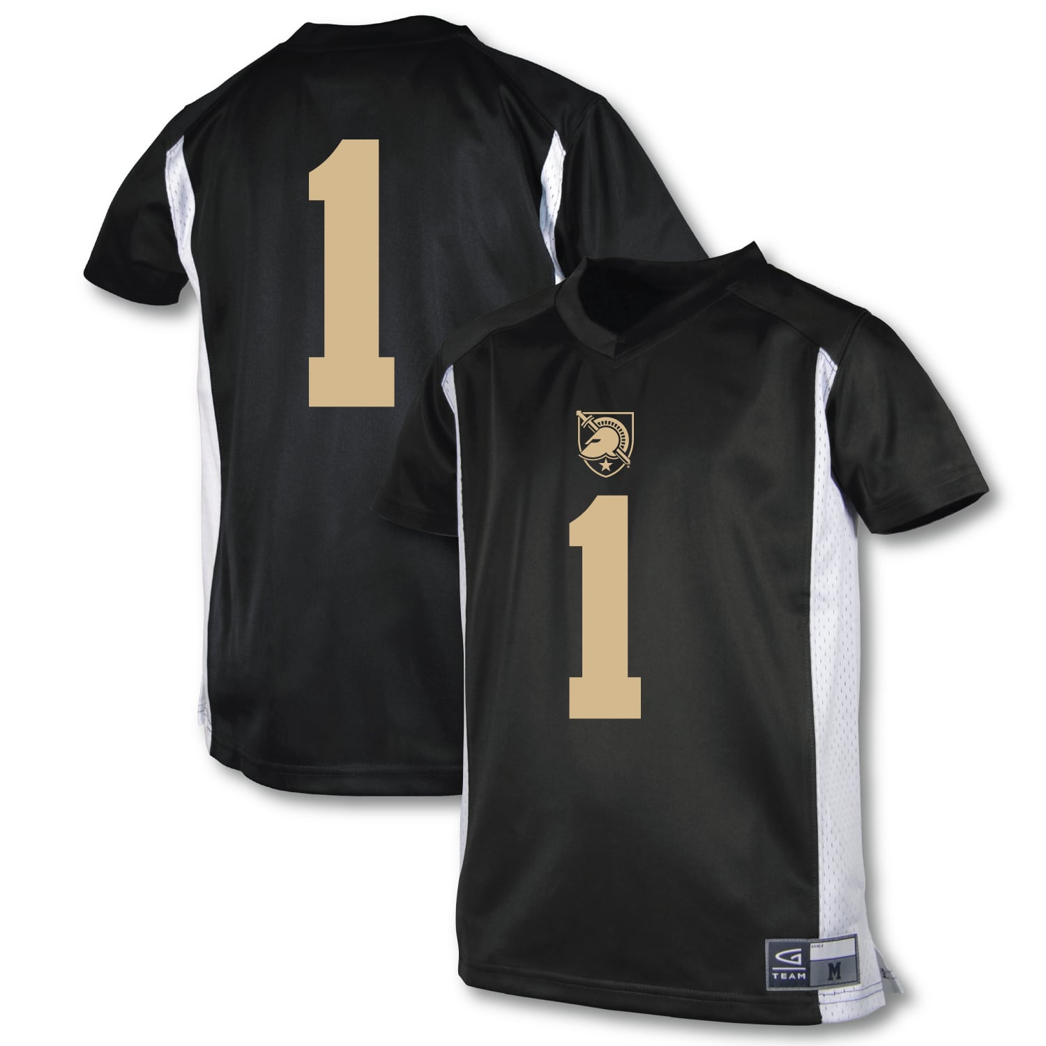 #1 Army Black Knights Garb Youth Football Jersey - Black