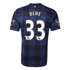 13-14 Manchester United 33 BEBE Away Black Jersey Shirt - Official