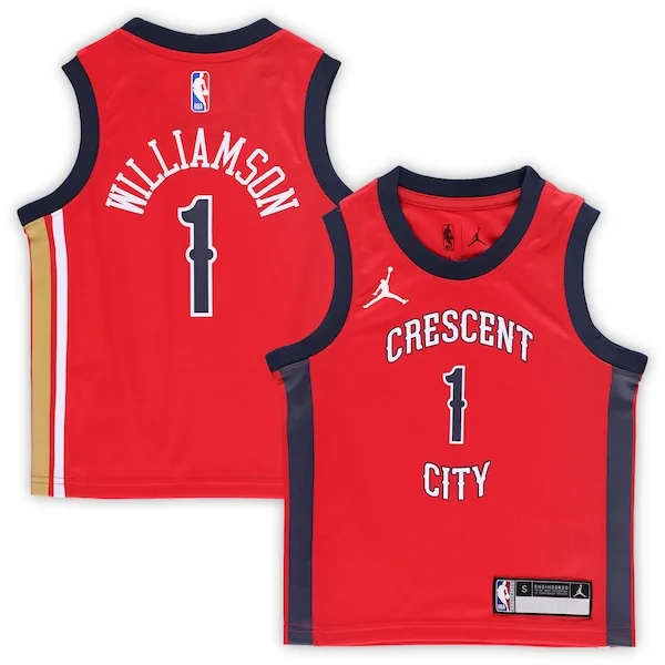 Zion Williamson NOP Official Team Jersey - Red - Licensed Product
