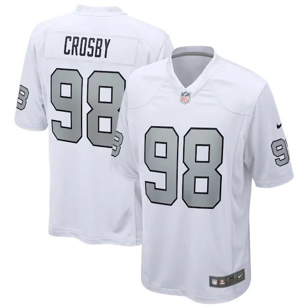None Maxx Crosby Game Jersey - White | NFL Player Jersey | NFL Footbal