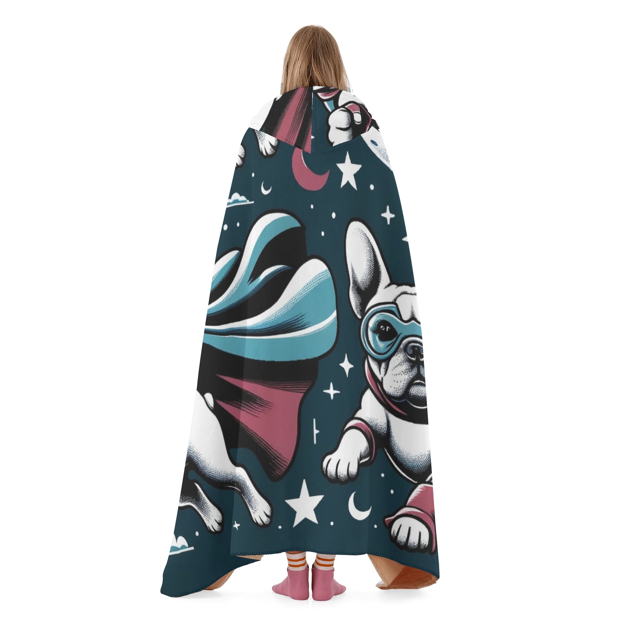 Harry - French Bulldog Themed Hooded Blanket For Frenchie Fans