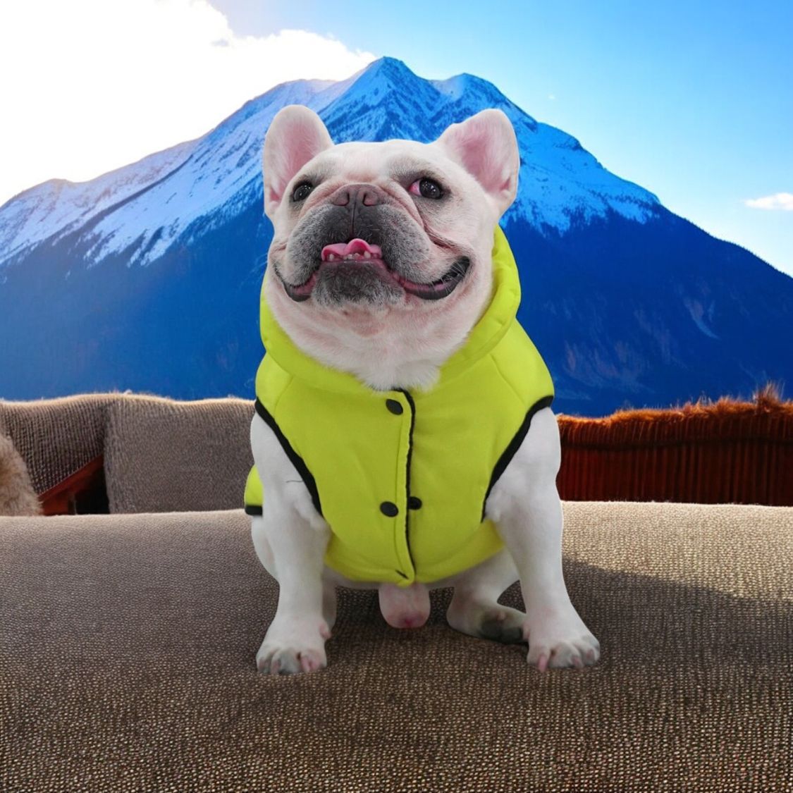 Street-Ready Premium Frenchie Winter Jacket - Comfortable Vest With D...