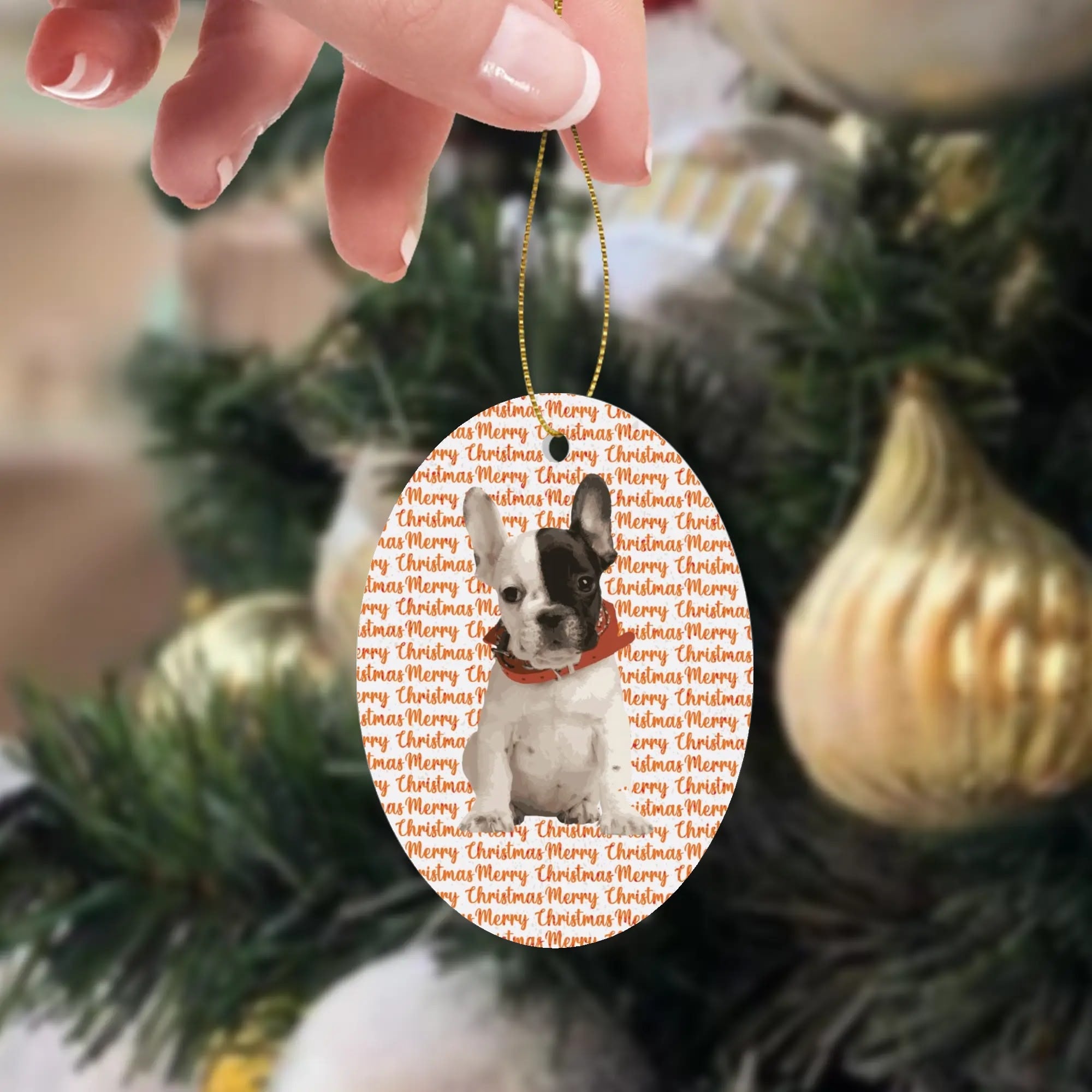 French Bulldog Lover Personalized Ornaments For Frenchie Lovers With