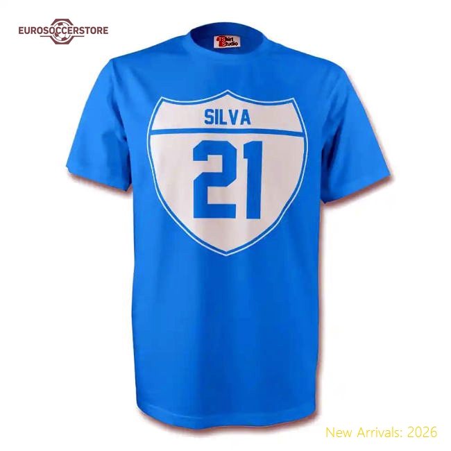 David Silva Man City Crest Tee (sky Blue) - Kids