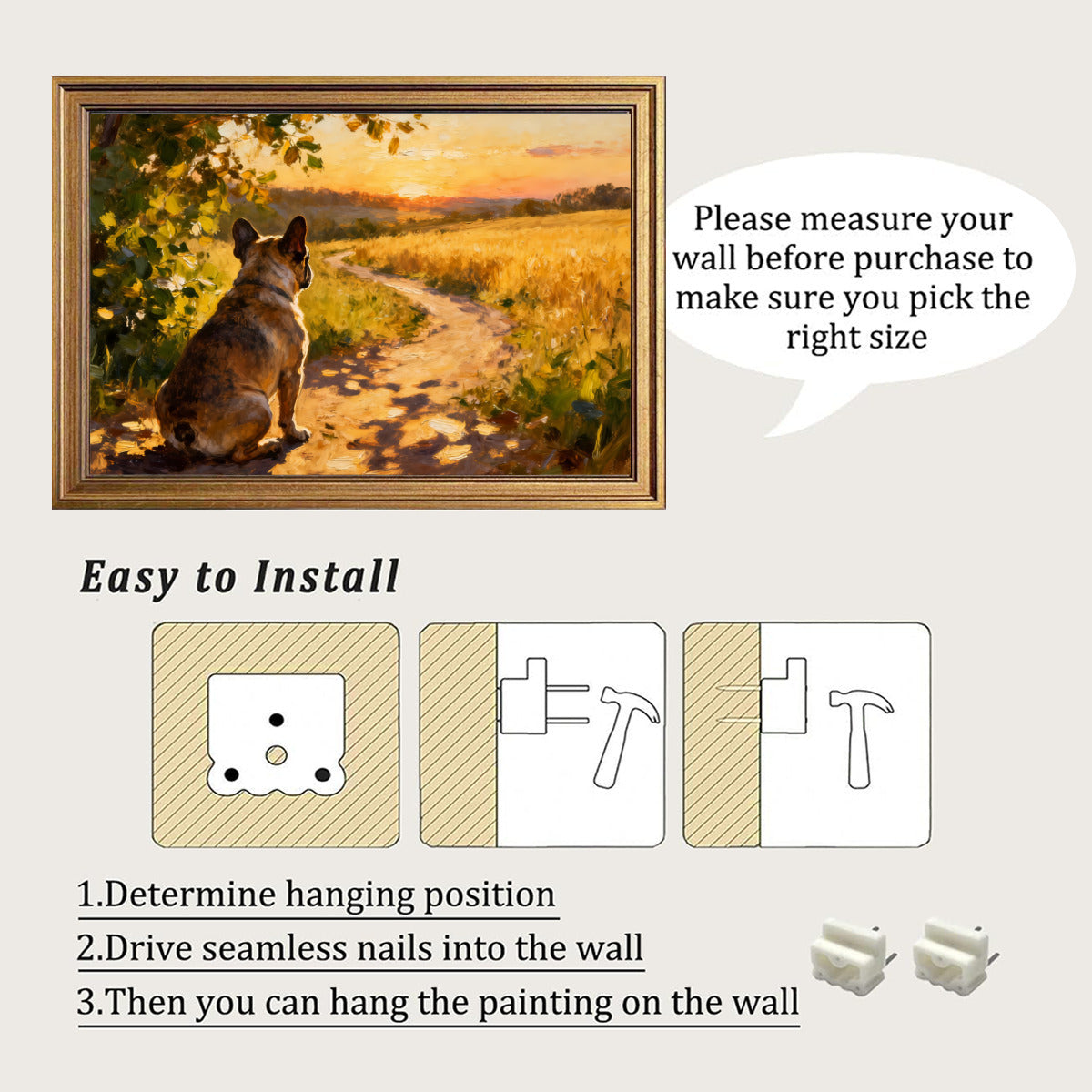 French Bulldog Bowie Framed Poster • Wall Decoration Comfy Pet Product