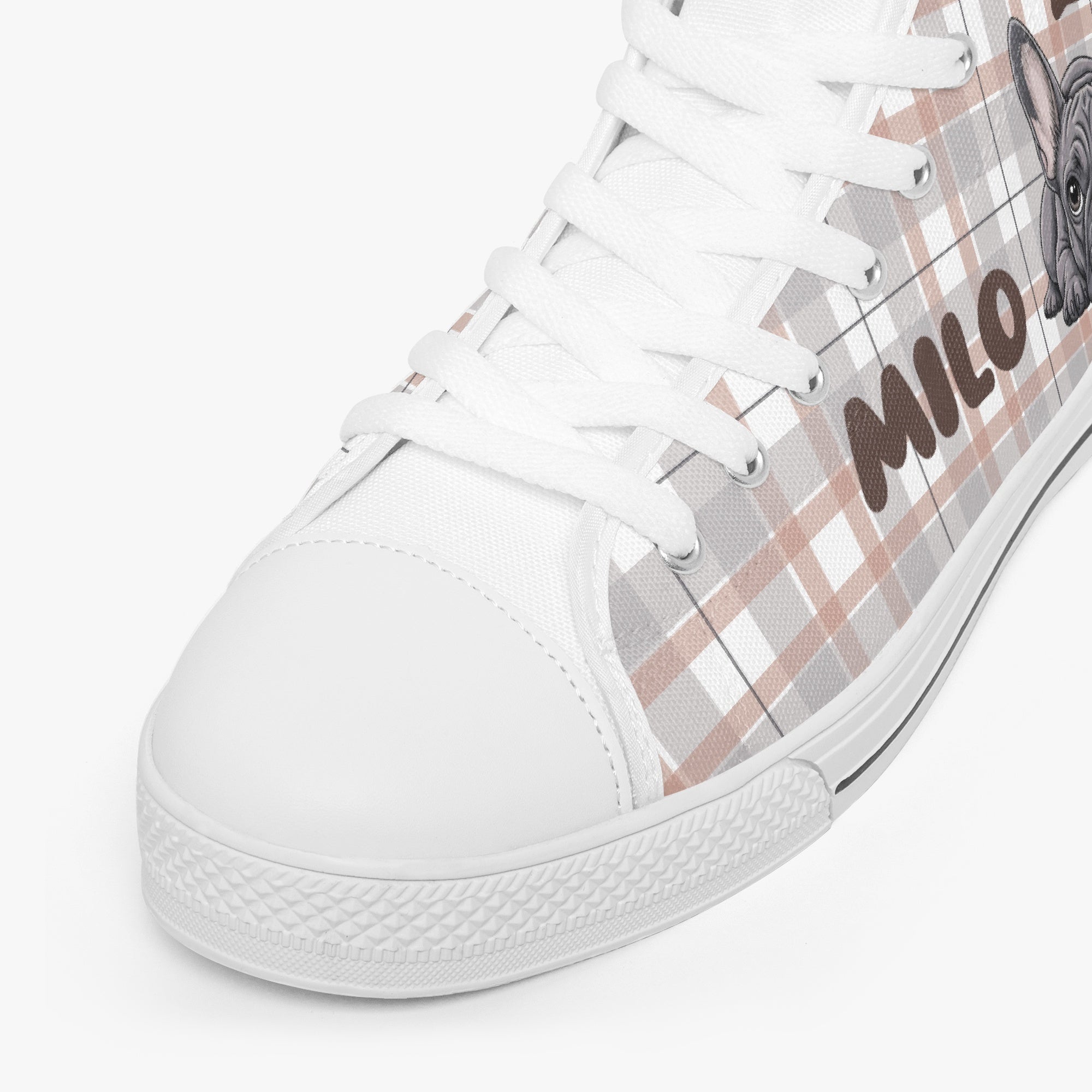 Bulldog Inspired Personalized Classic High-top Canvas Shoes Casual Wear