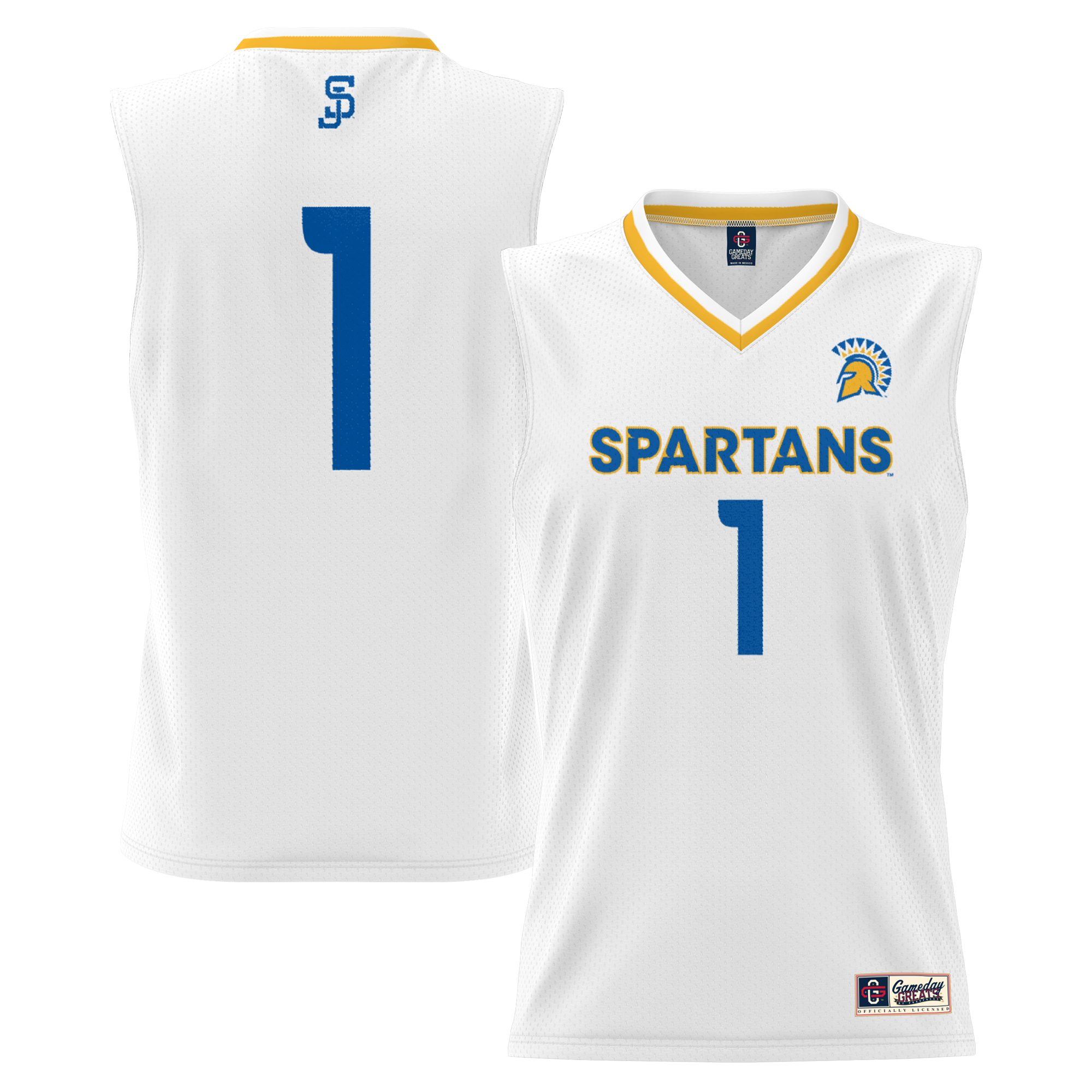 [DDG] San Jose State Spartans GameDay Greats Lightweight Basketball Jersey - White