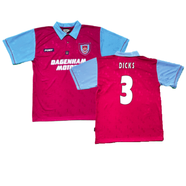 1995-19 West Ham Home Football Shirt Dicks Name Number M S