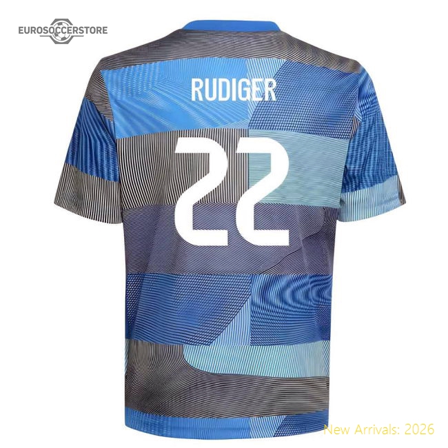 Real Madrid High-quality Jersey Kids (rudiger 22) Moisture-wicking