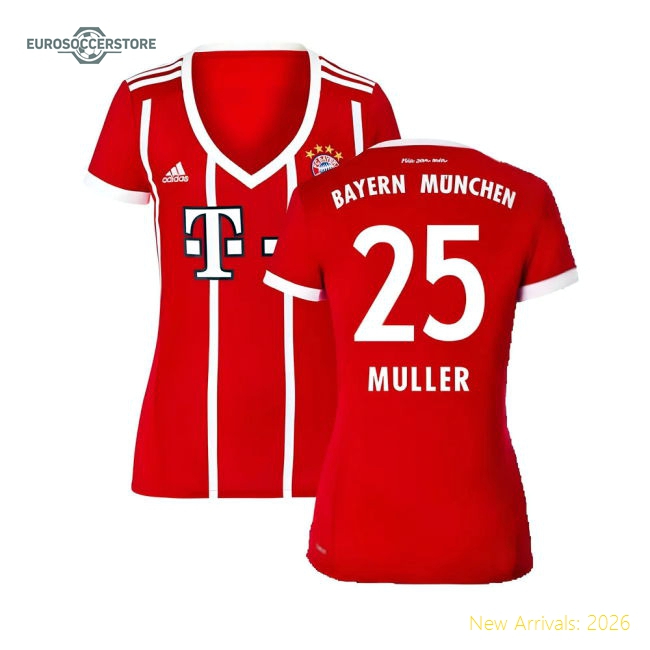 S Bayern Munich Female 2017 Home Jersey Shirt Football Fan Game Day Match Day Game Day Apparel