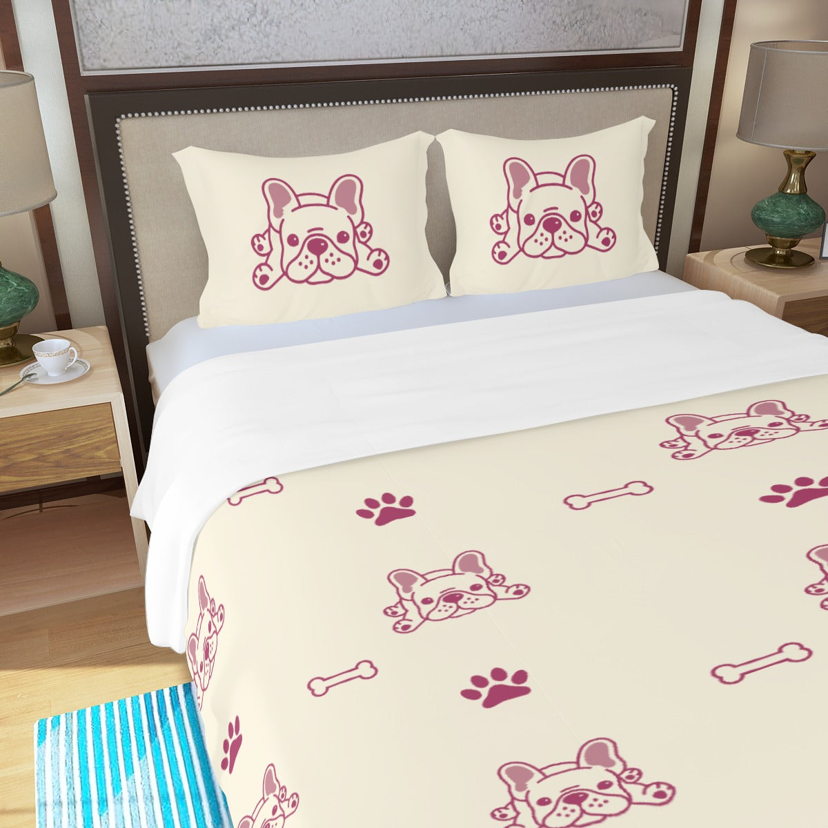 Frenchie Milo - Warm Bedding Set Paw Protection | Comfort Fit