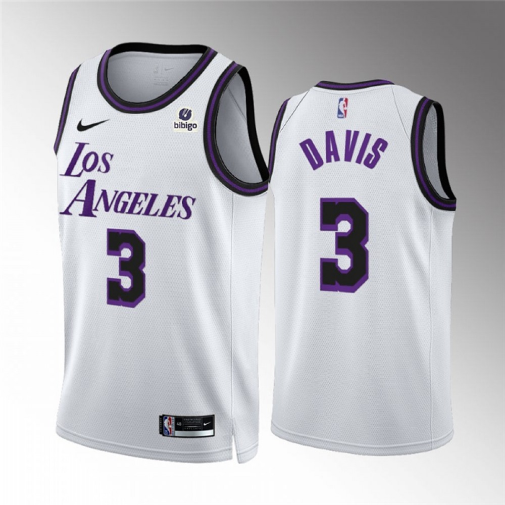 Authentic Los Angeles Lakers 3 Jersey - White City Edition - Must-Have Jersey