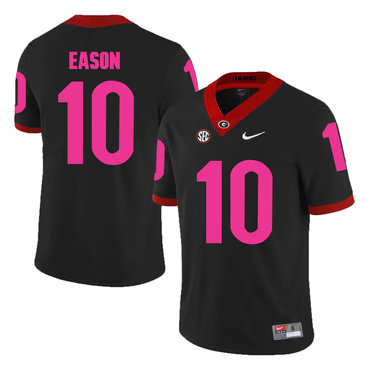 Men's Georgia Dawgs Jacob Eason #10 game day Black 2024 game jersey