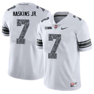 Men's OSU Buckeyes White 2024 premium Dwayne Haskins #7 away jersey