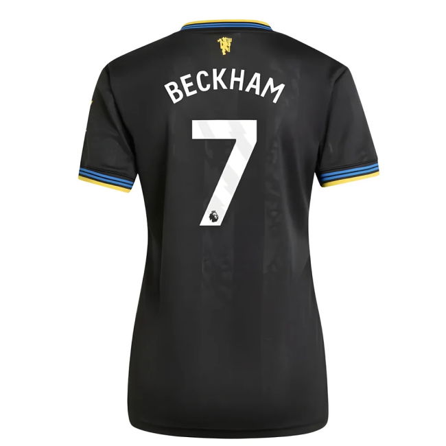 Beckham 7 Licensed Copy Man Utd Third Supporter Kit for Womens