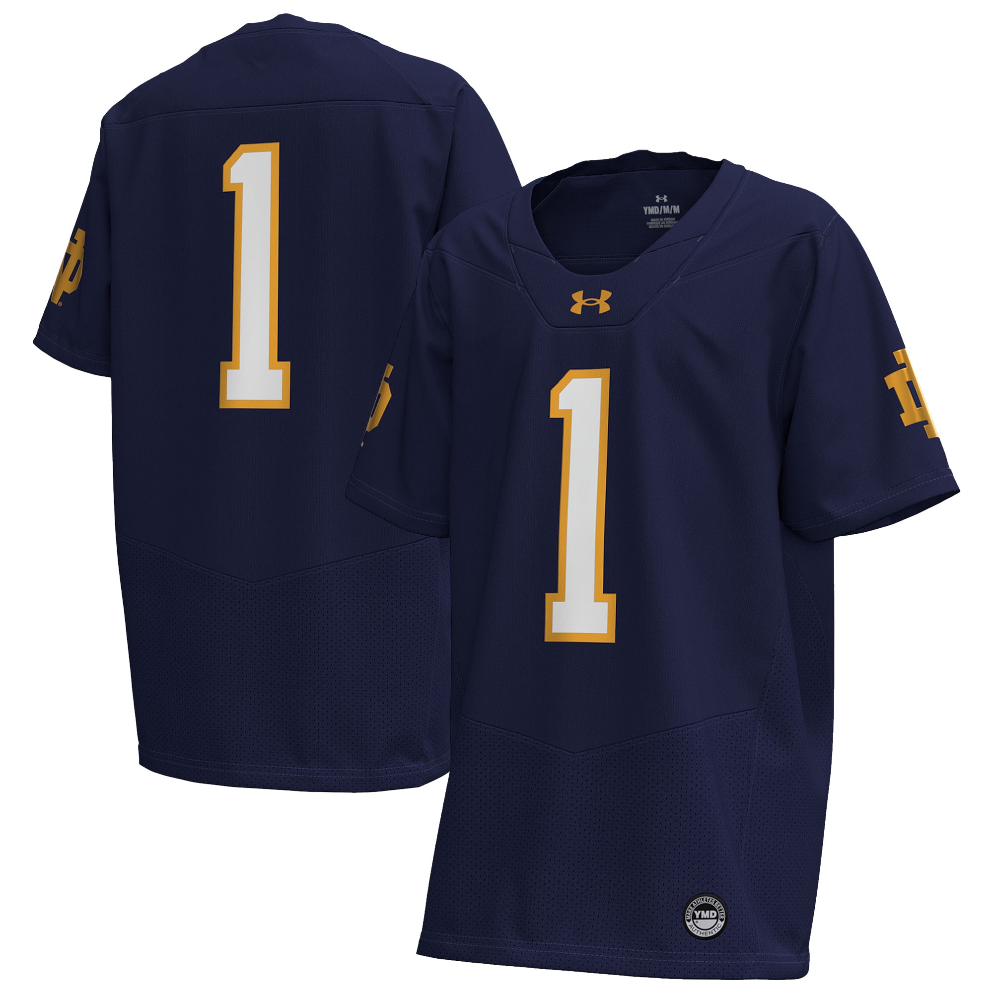[NJP] Notre Dame Fighting Irish Youth Replica Football Jersey - Navy