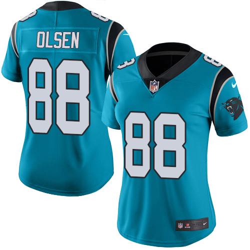 NFL C P Panthers #88 Greg Olsen Blue Limited Jersey - Authentic Qua...