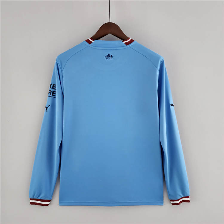 Manchester City 2223 Home Long Sleeve Shirt - Official Replica 21843