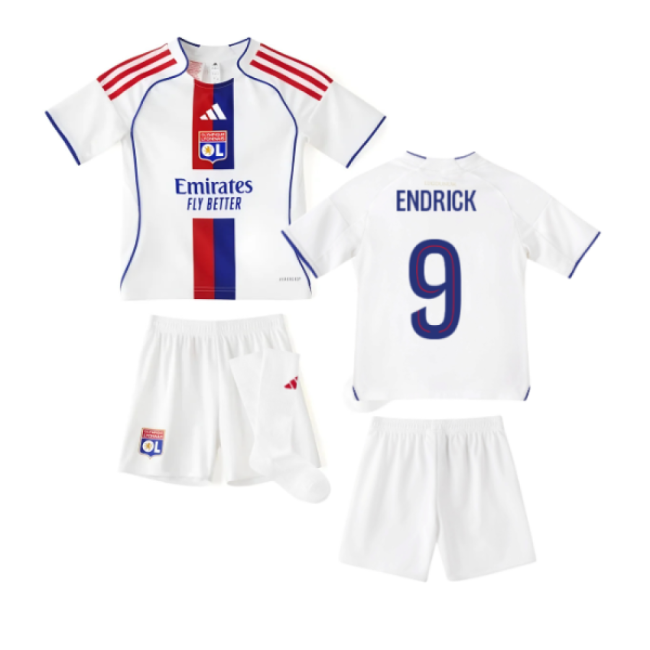 Authentic 2025-2026 Olympique Lyon Home Mini Kit (Endrick 9)